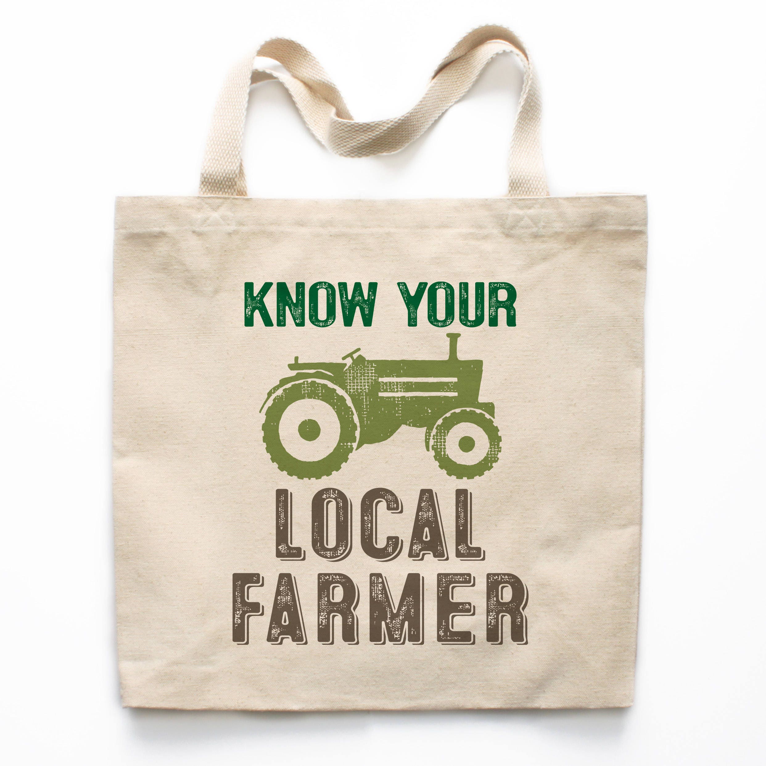 Farmers Market Tote Bag, Know Your Local Farmer Tote Bag, Farm Market Tote Bag, Canvas Market Bag, Shopping Bag, Reusable Grocery Bag 0202