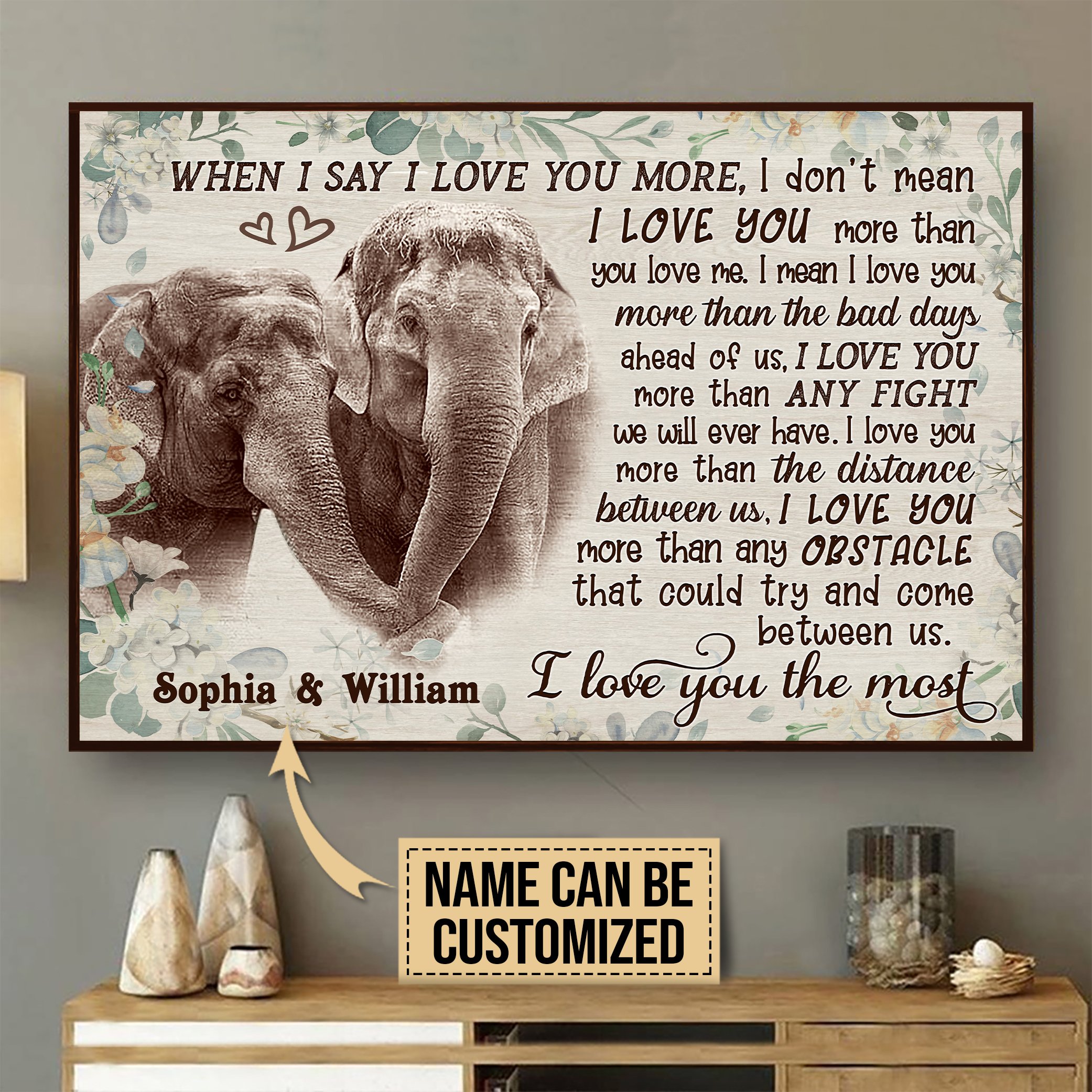 Personalized Elephant I Love You The …