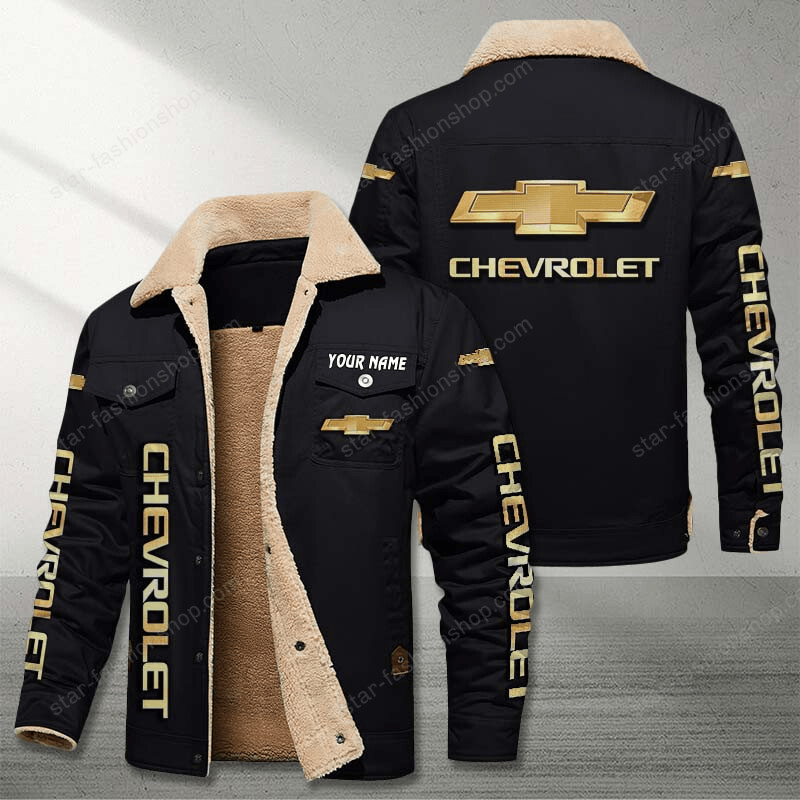 Chevrolet Black Custom Name Stand Collar Jacket