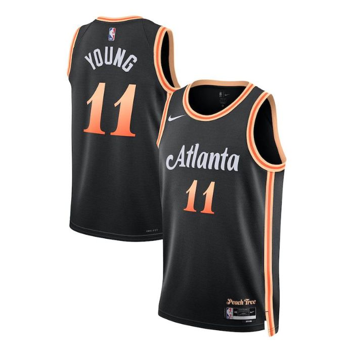 Trae Young Atlanta Hawks 2022/23  Unisex  Jersey – City Edition – Black