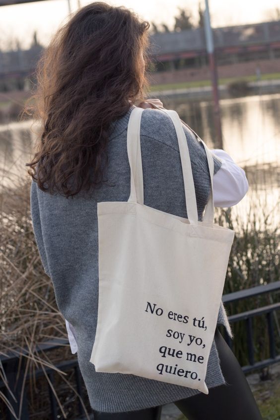 Totebag Me quiero N095, Canvas Tote Bags, Tote Bag Design, Tote Bag Idea