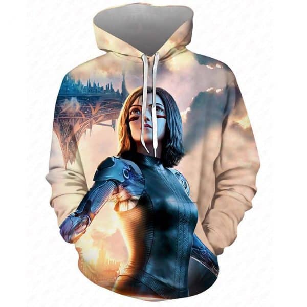 Alita Battle Angel 3D Printed Hoodie …