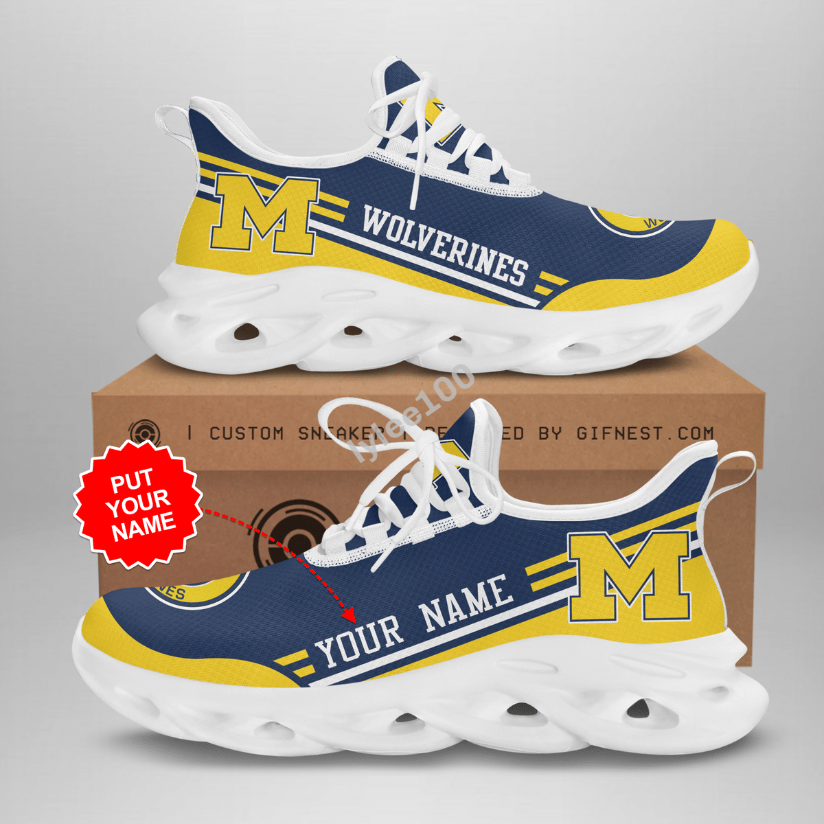 Michigan Wolverines Max Soul Sneakers, Sports Shoes, Shoes For Men And Women Wh288