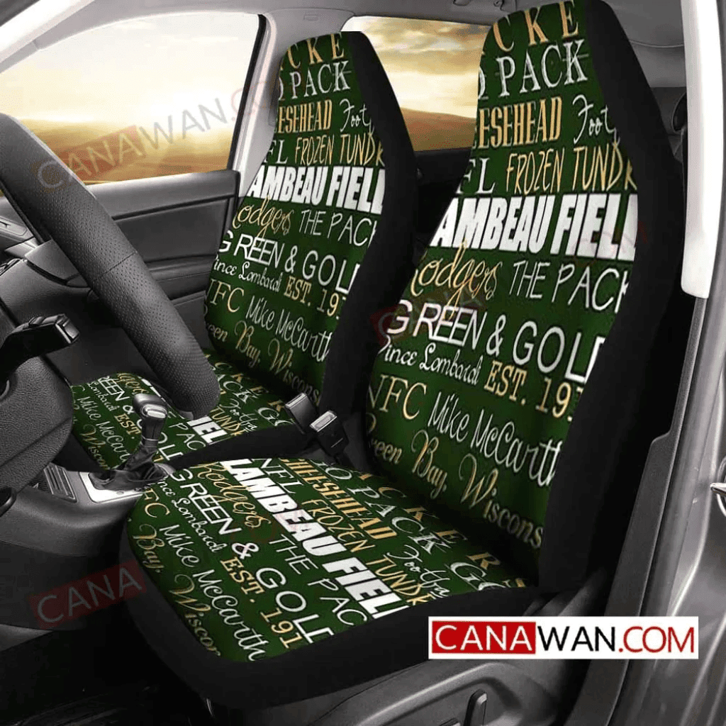 Green Bay Packers Logo Print Pattern Car Seat Cover CSC9538