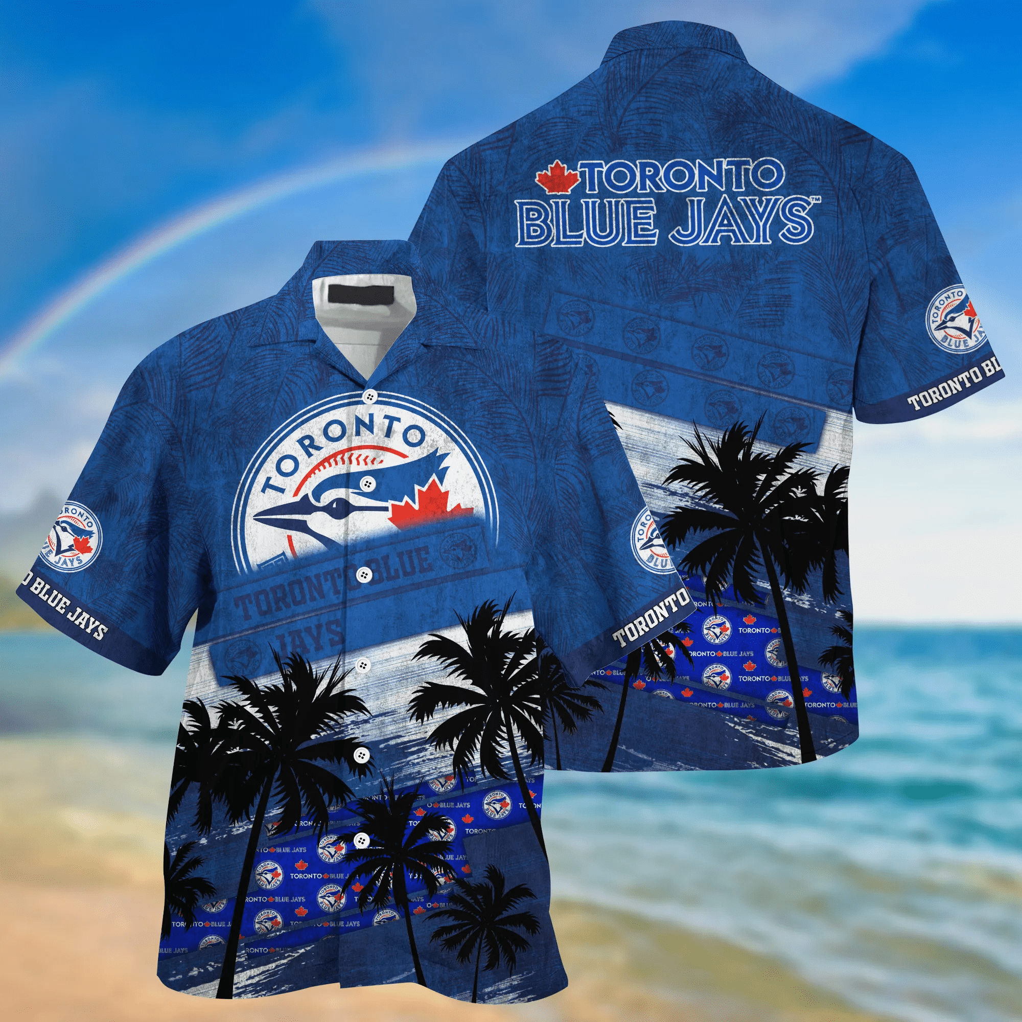 Toronto Blue Jays Mlb Palm Tree Pattern Hawaii Shirt For Sports Fans Unisex Sport Hawaii Shirt