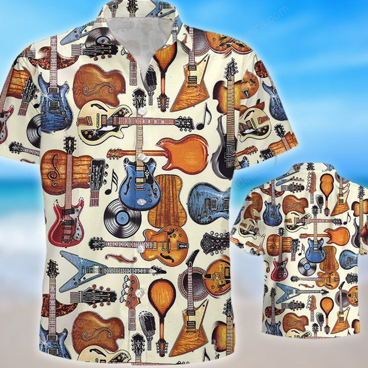 Guitar – Guitar Bling Hawaiian Shirt, Summer Gift, Hawaiian Shirts For Men, Aloha Beach Shirt