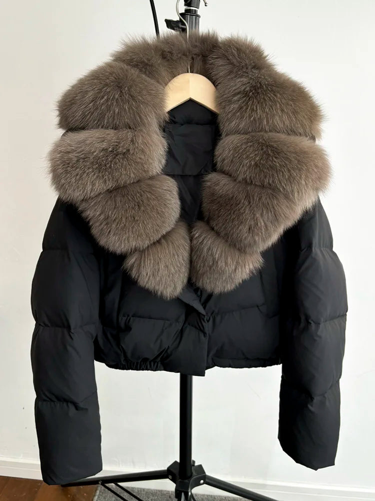 Women Fur Collar  Winter Women Puffer Jacket Duck Down Jackets Coats x MyshoesDz Store Where Art Meets Style