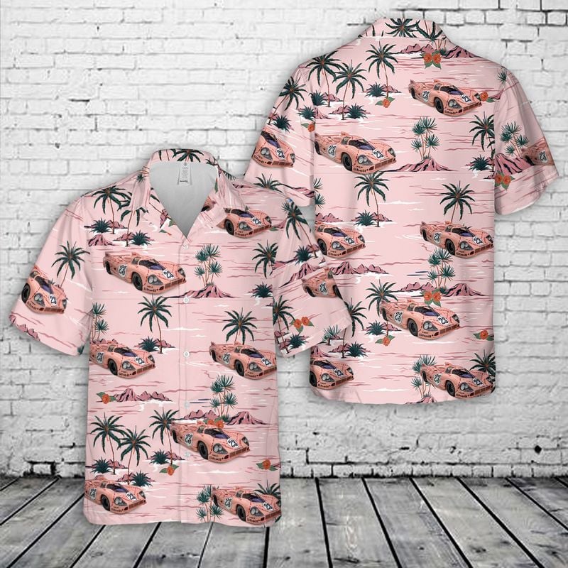 Porsche  Race Car Pink Pig 3D Hawaiian Shirt