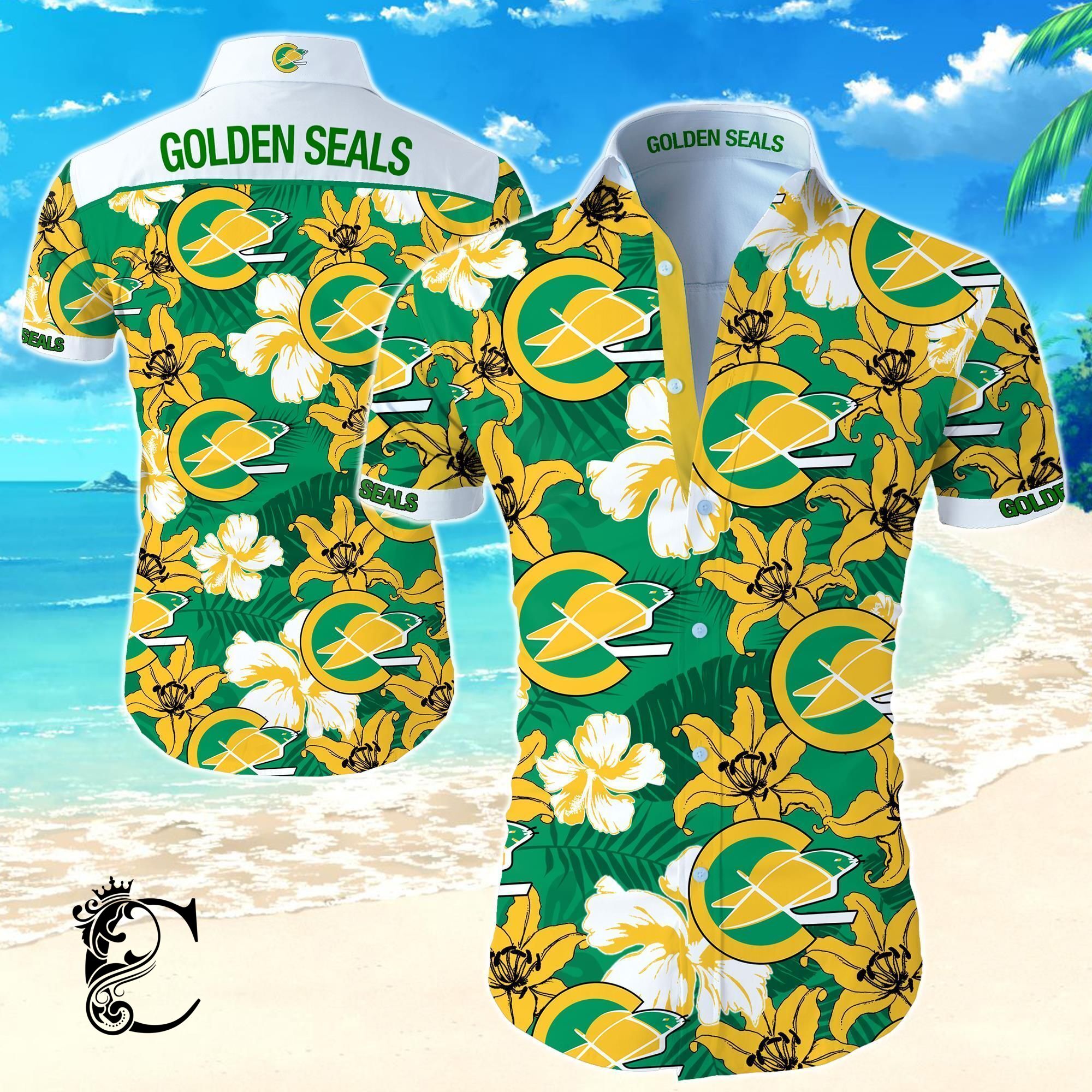 Beach Shirt California Golden Seals …