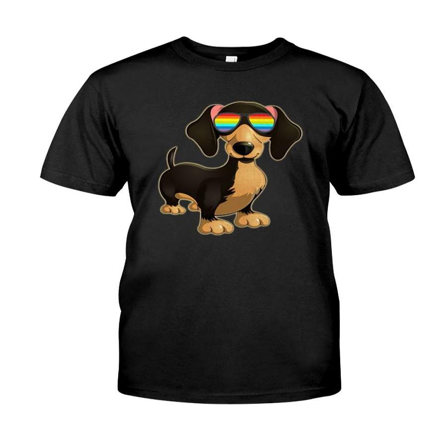 Vintage LGBT Pride Dachshund Gay Pride T-shirt