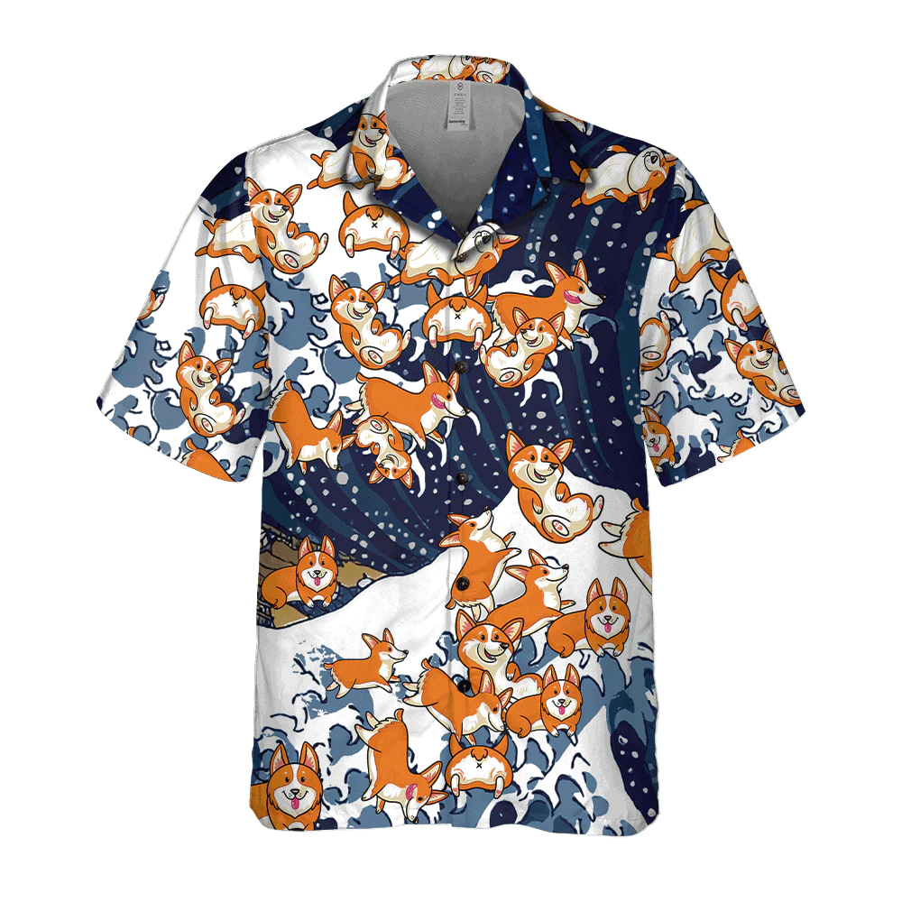 Corgi Hawaiian Shirt, Dog Hawaiian Shirt, Gift For Dog Lovers