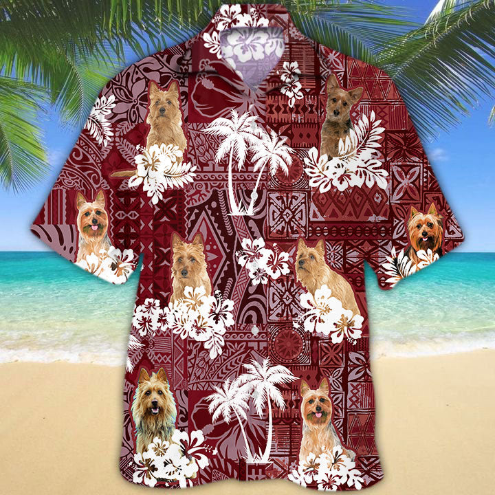 Australian Terrier Hawaiian Shirt, Dog Aloha Beach Shirt, Hawaii Shirt For Summer