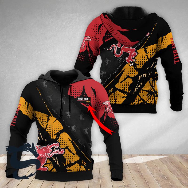 Personalized Halftone Fireball Whisky Hoodie & Zip Hoodie
