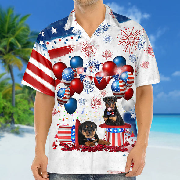 Rottweiler Independence Day Hawaiian Shirt For Men And Women, 4Th Of July Hawaiian Shirt