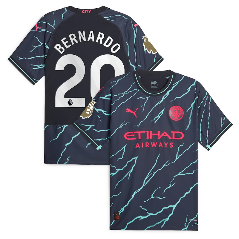 Bernardo Silva Manchester City Puma 2023/24 Third Player Jersey – Navy