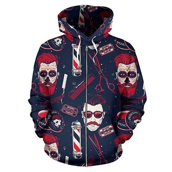 Barber Shop 3D Printed Hoodie/Zipper …