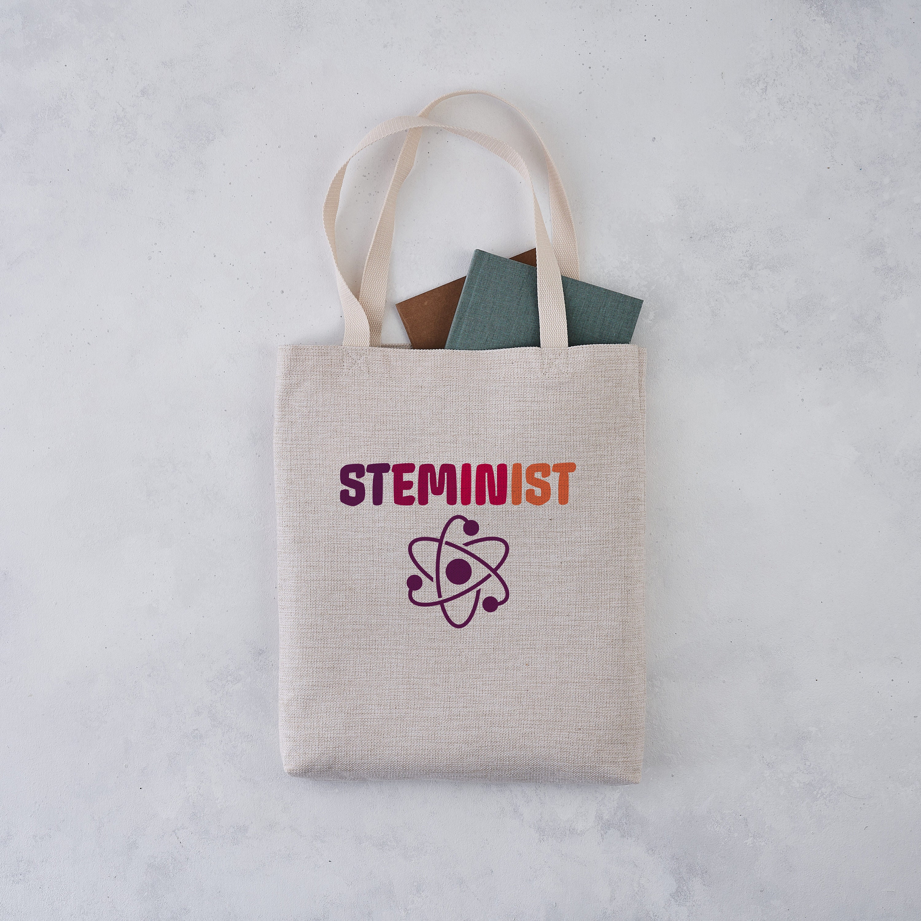 Steminist Tote Bag – Feminist in STEM – Female Scientist – Student Gift