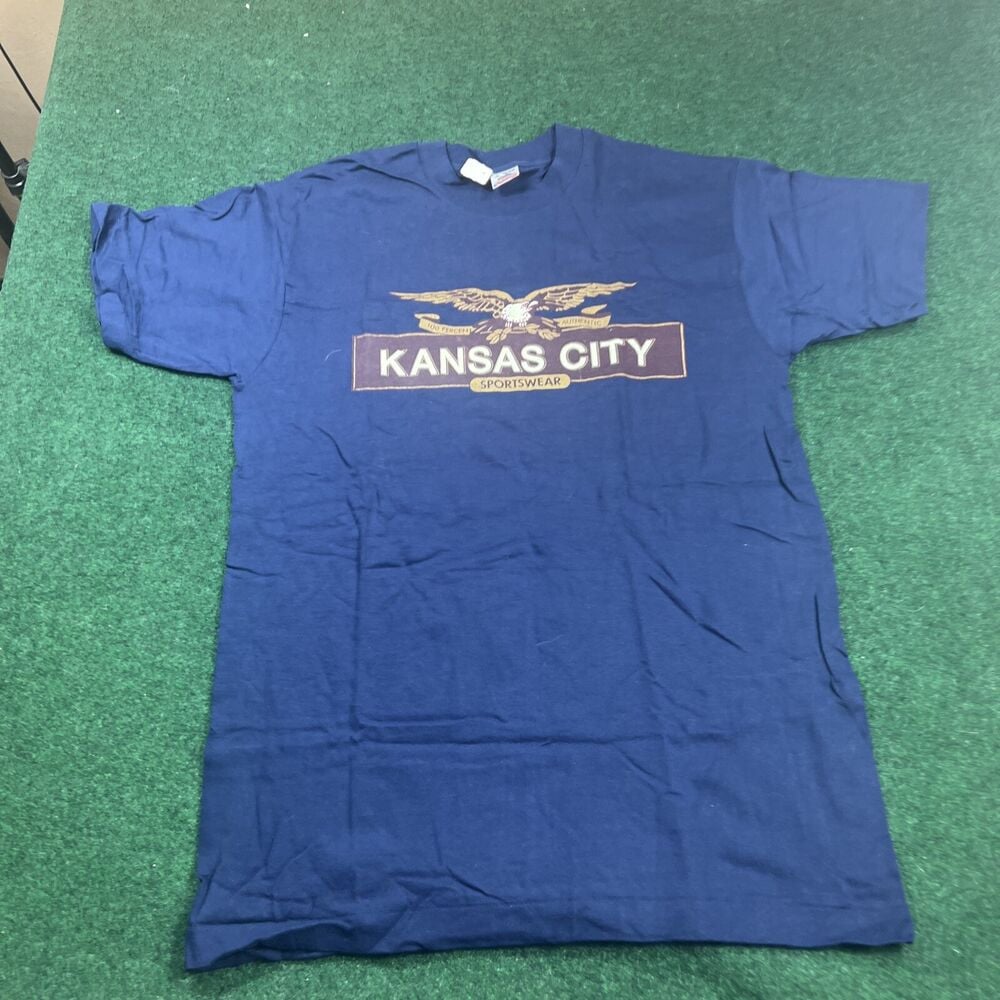 Vintage 90S Kansas City Sportswear Shirt Fruit Of Loom New W Tags