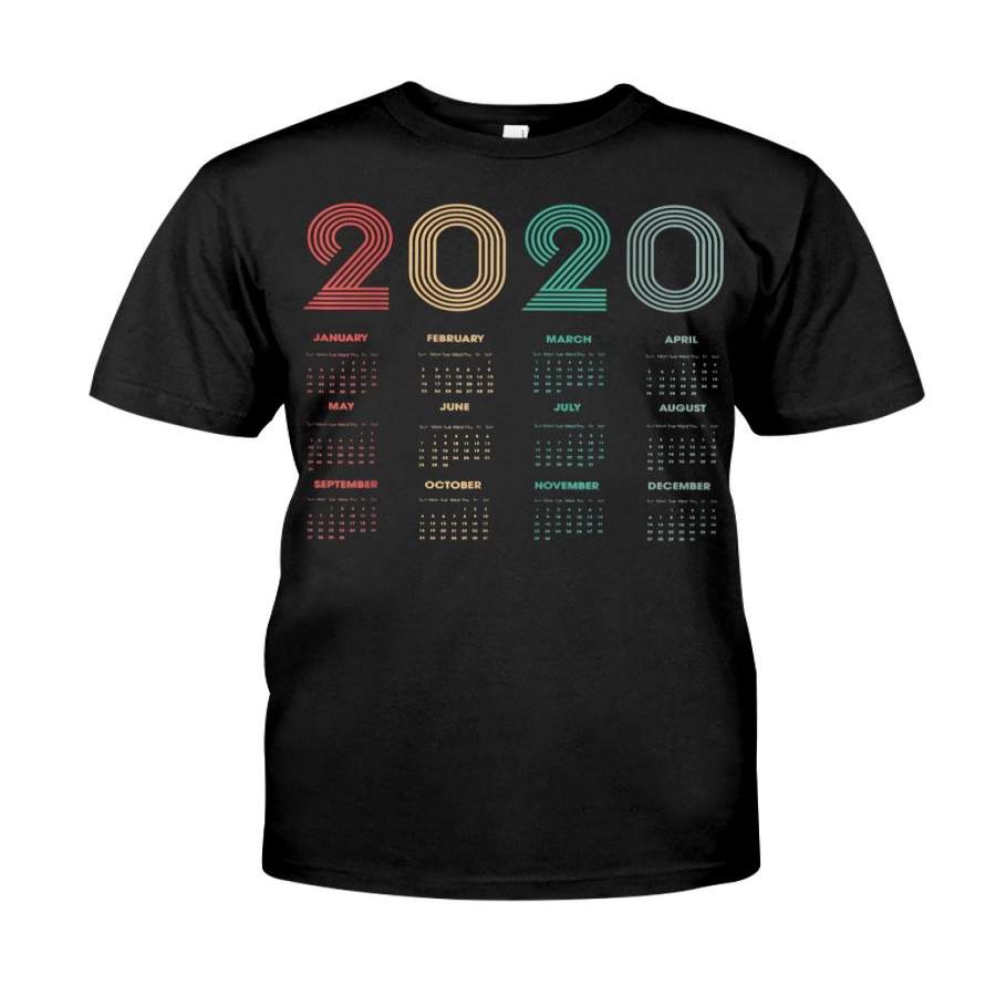 Funny 2020 New Year Calendar Vintage Planner Classic T-Shirt By Vevotee Store