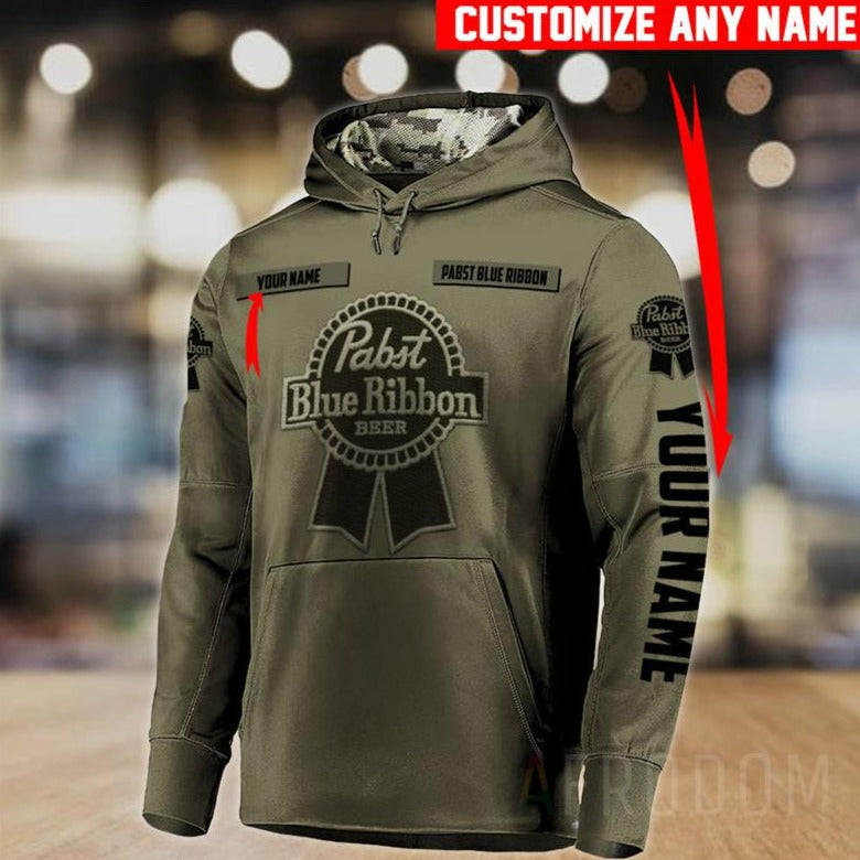 Personalized Vintage Pabst Blue Ribbon Unisex Hoodie