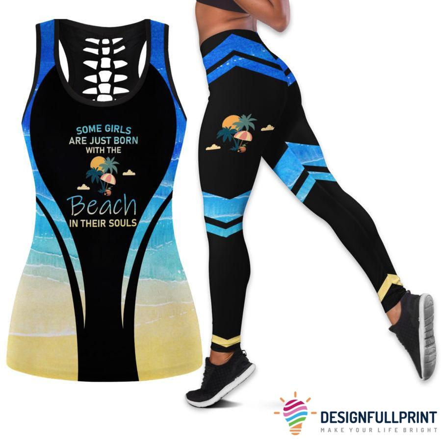 Beach Girl Tank Top And Leggings Set
