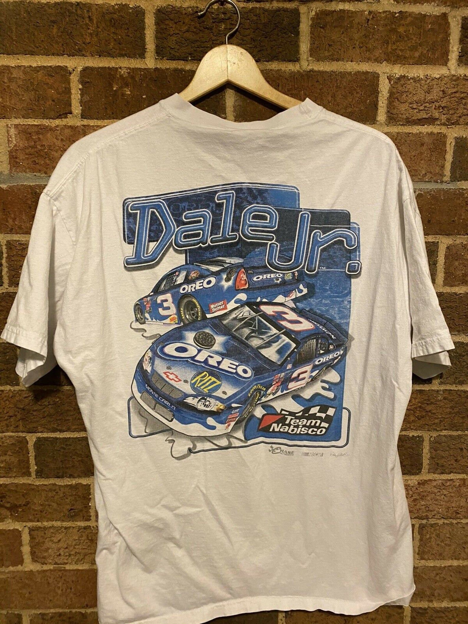 Vintage 90S Nascar 1998 Dale Earnhardt Sr Oreo All Over Racing Tshirt Lge