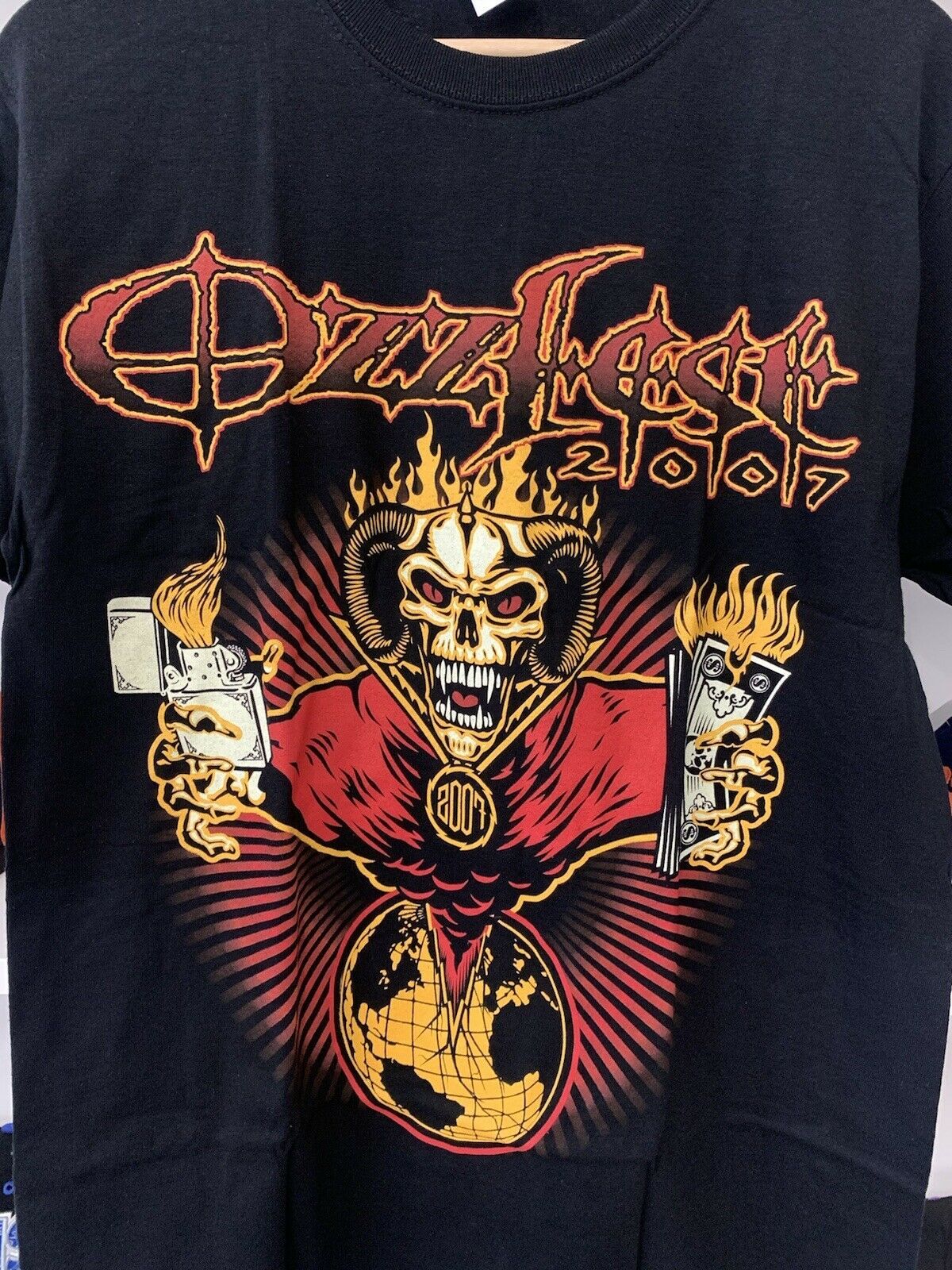 Vintage 2007 Ozzy Osbourne Shirt Sz M Ozzfest Tour Rock Music Band 90S Concert