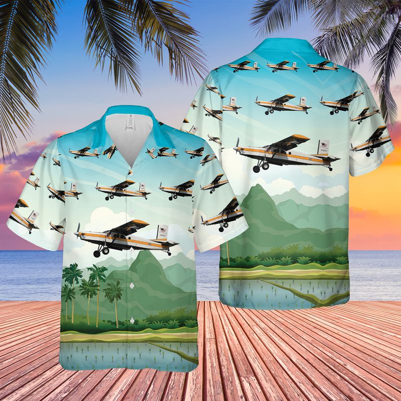 Us Army Pilatus Pc-6B2-H2 Turbo Porter Hawaiian Shirt