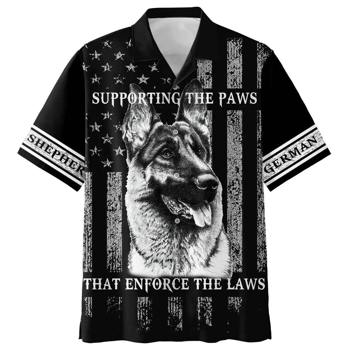 German Shepherd American Black Hawaiian Shirt, Summer Gift For Dog Lovers