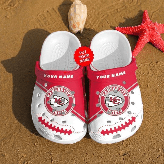 Kansas City Chiefs Logo Custom Name Crocss Classic Clogs Shoes In Red White Ver167