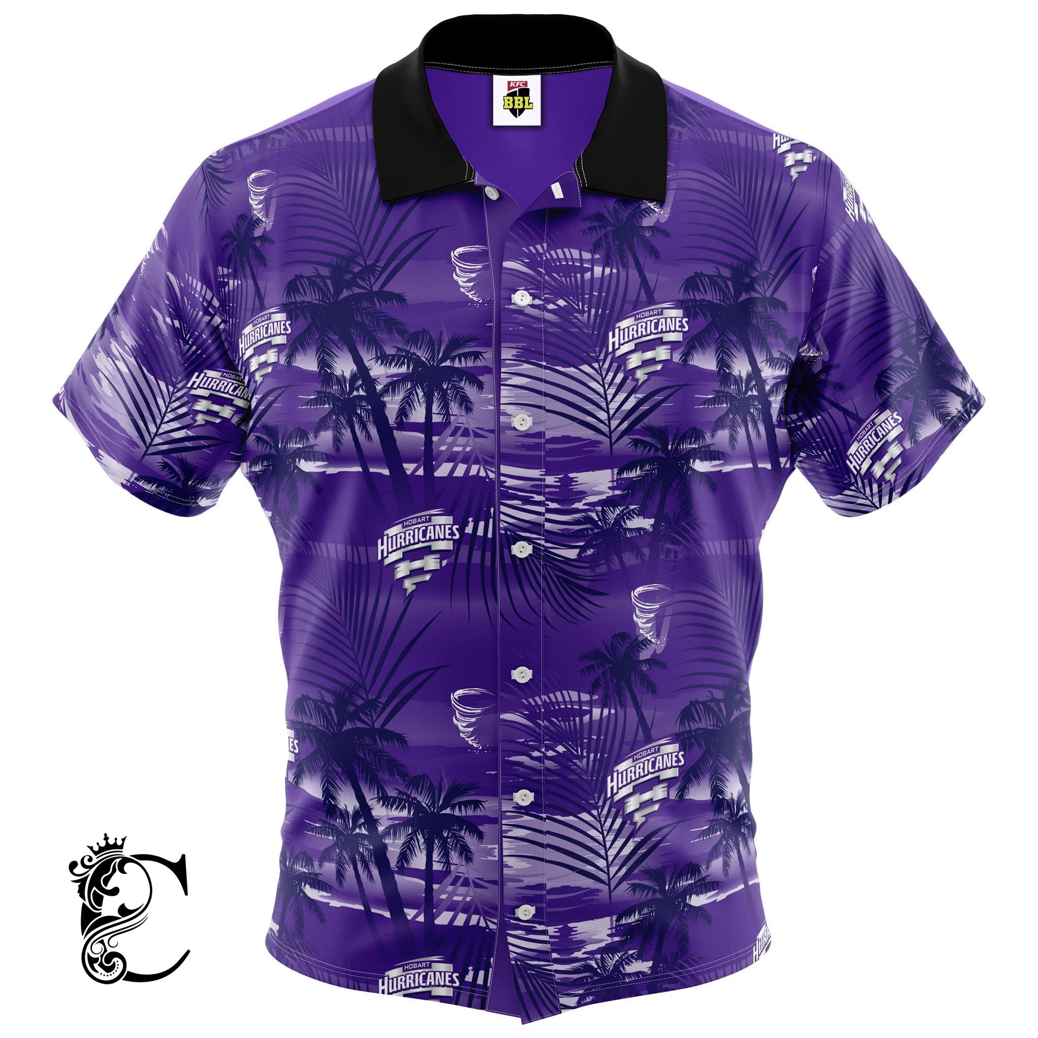 Bbl Hobart Hurricanes Hawaiian Shirt …