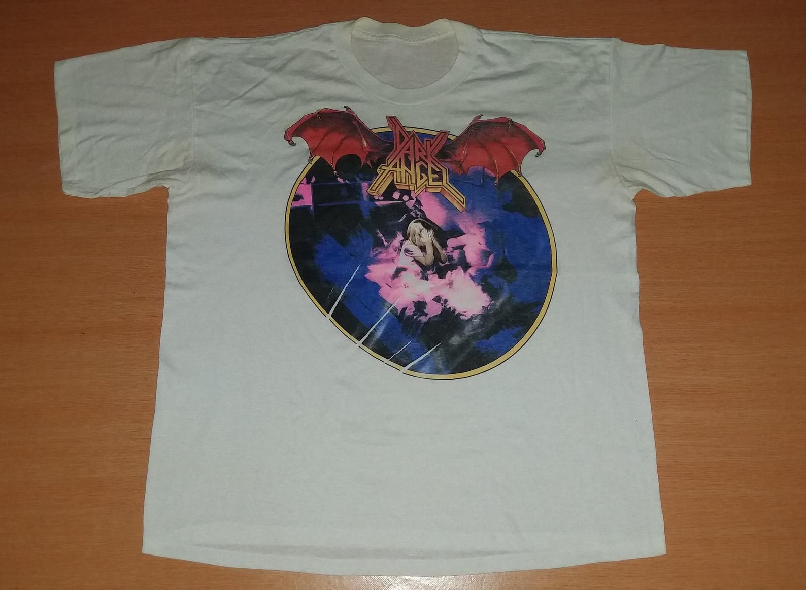 Vintage 1989 Dark Angel Leave Scars Too Fast My Ass Tour Concert Promo Rare T-Shirt