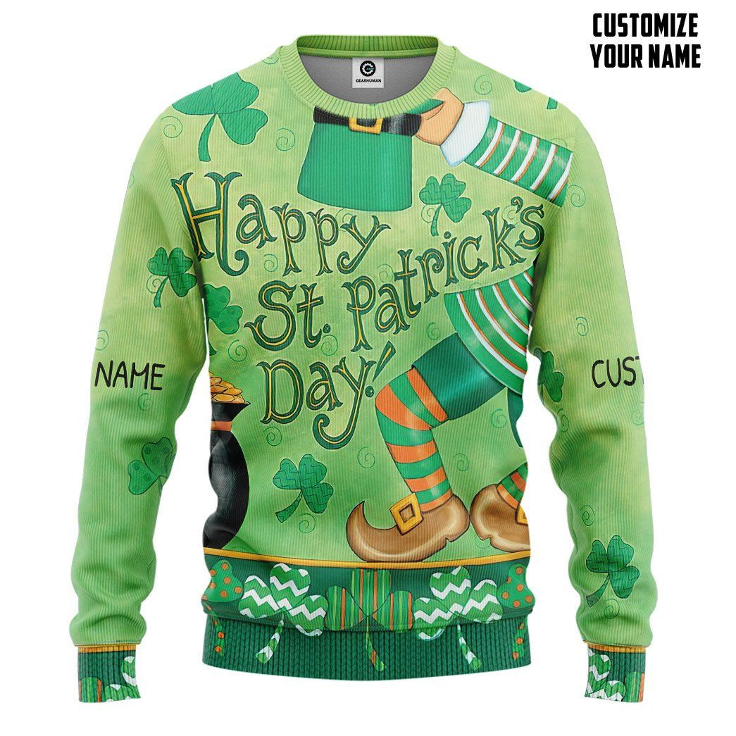 3D Happy St Patrick’S Day Custom Name Tshirt Hoodie Apparel