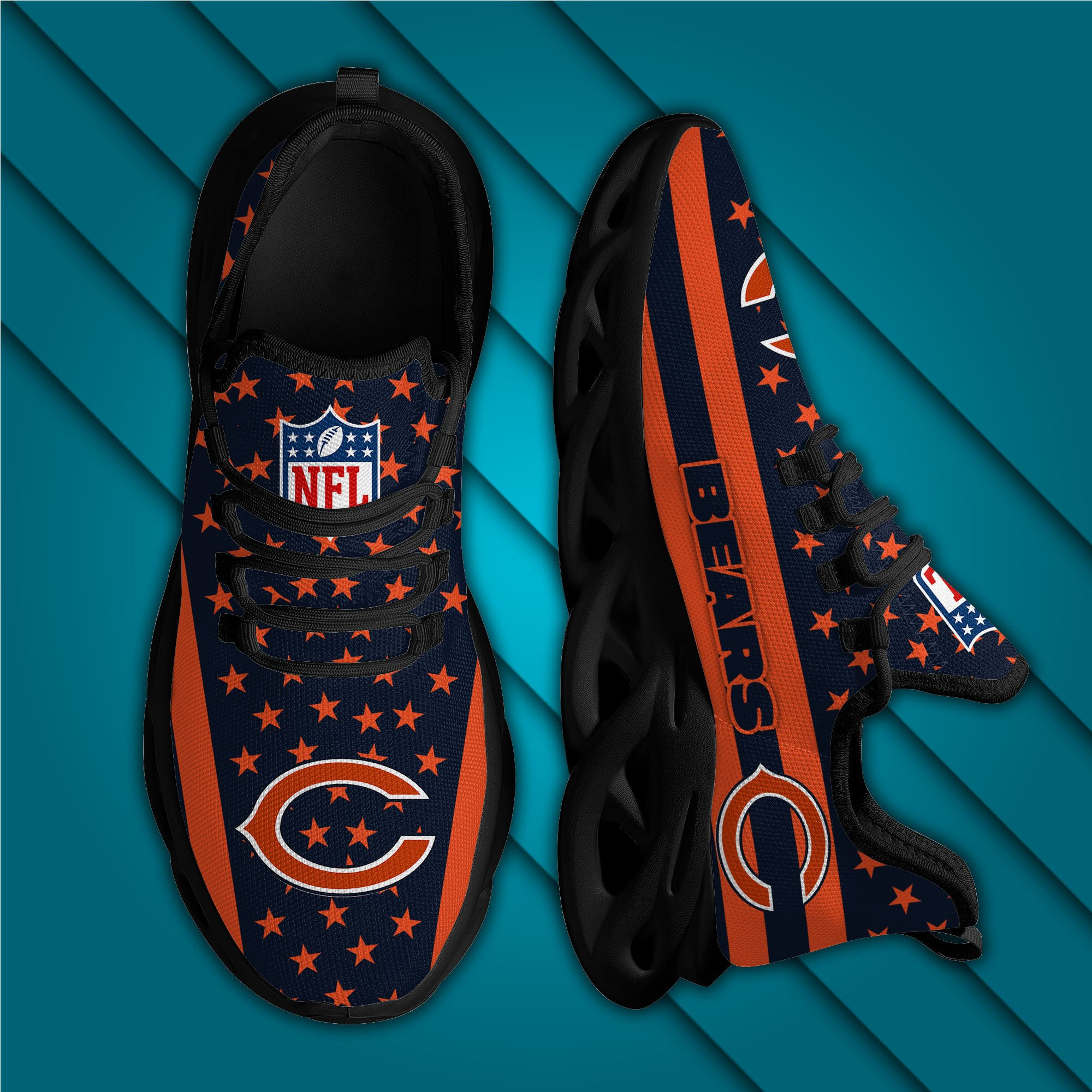 Chicago Bears Clunky Sneaker Max Soul Shoes MS3133