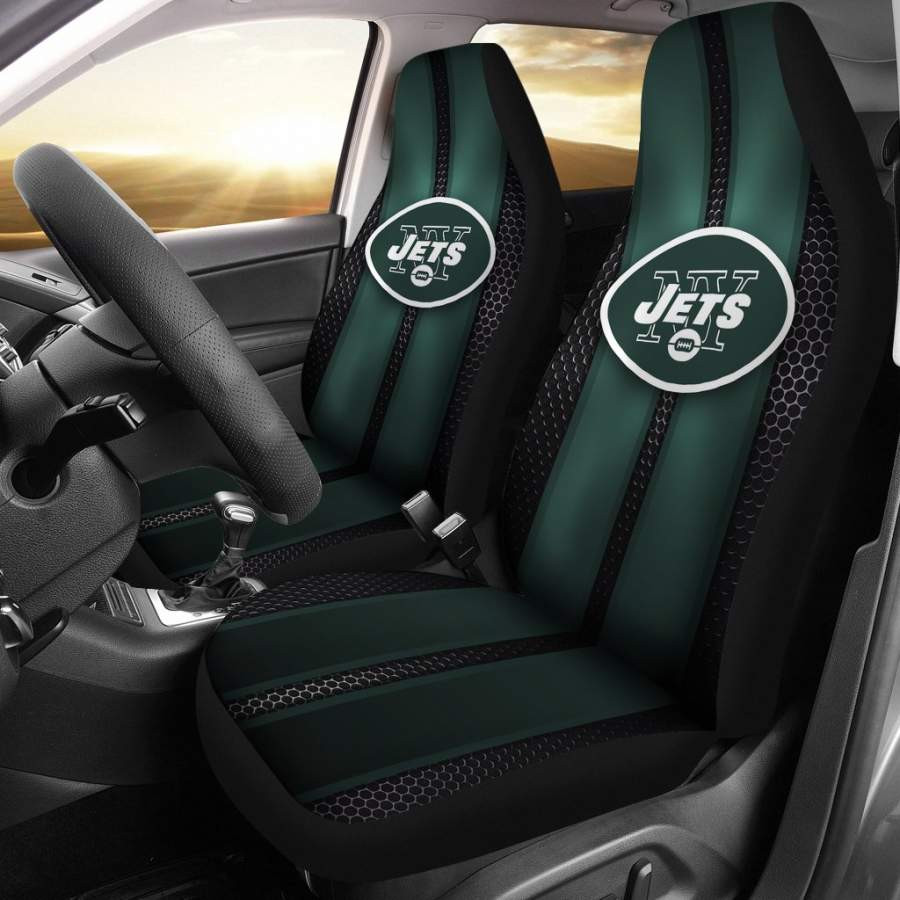 Incredible Line Pattern New York Jets Logo Car Seat Covers CSC3876