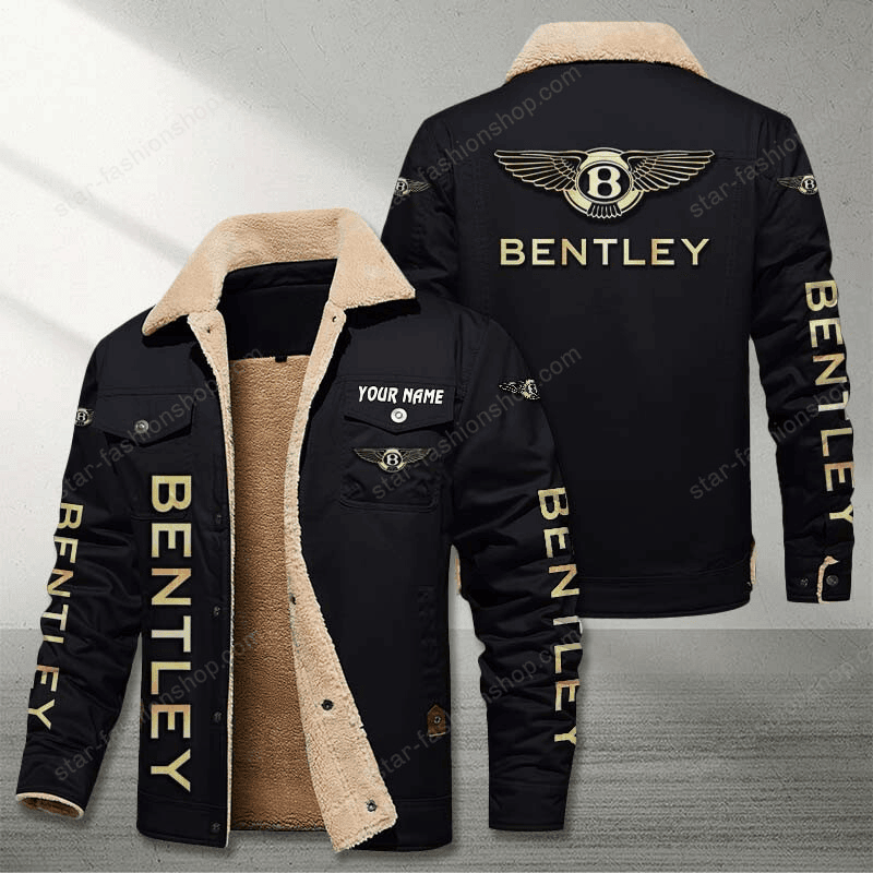 Bentley Black Custom Name Stand Collar Jacket