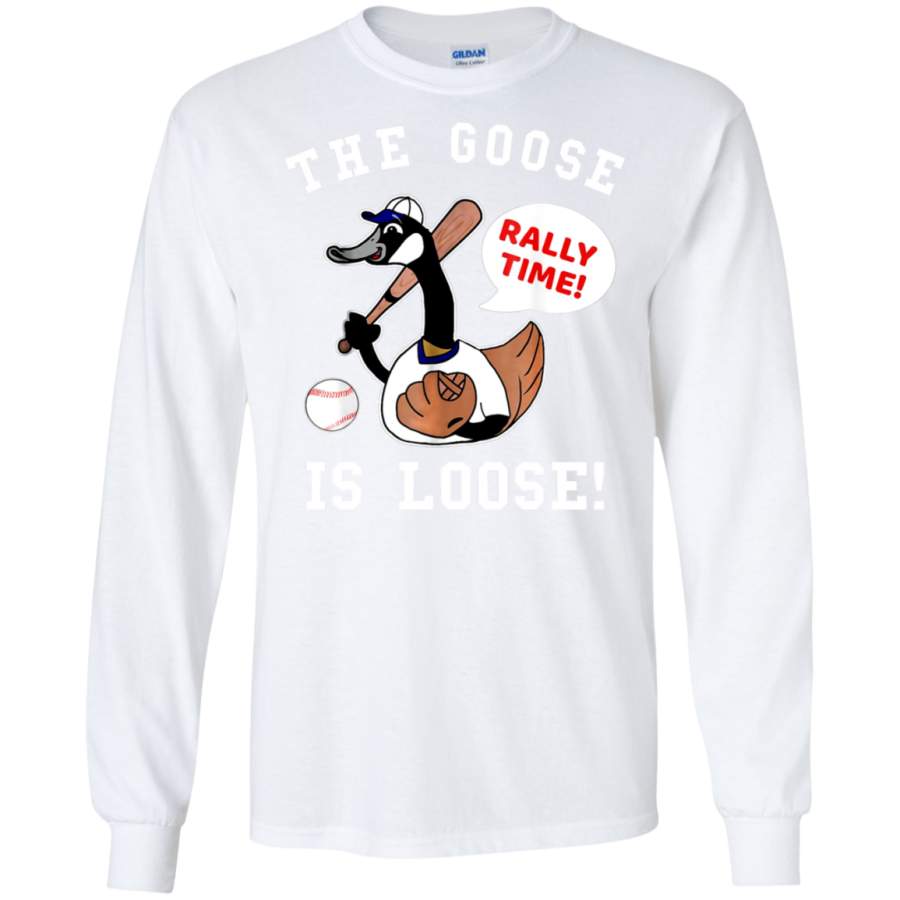 Shirtless Style Funny Boys Rally Goose Baseball Long Sleeves T-Shirt