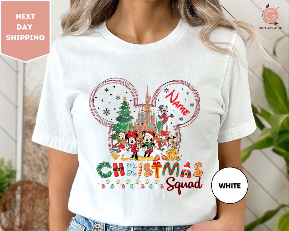 Custom Name Disney Christmas Squad, Disney Christmas Shirt, Custom Christmas Shirt, Disney World Shirt Wear Art, Own The Look