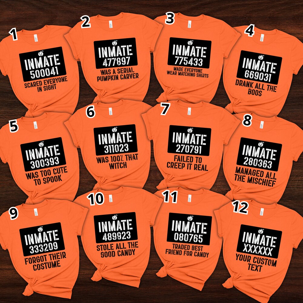 Custom County Jail Inmate Halloween Costume, Inmate Costume Funny Shirts, Halloween Party Tees, Prison Break Shirts, Prisoner Costume Shirts Crafted For Individuality Teecowboy