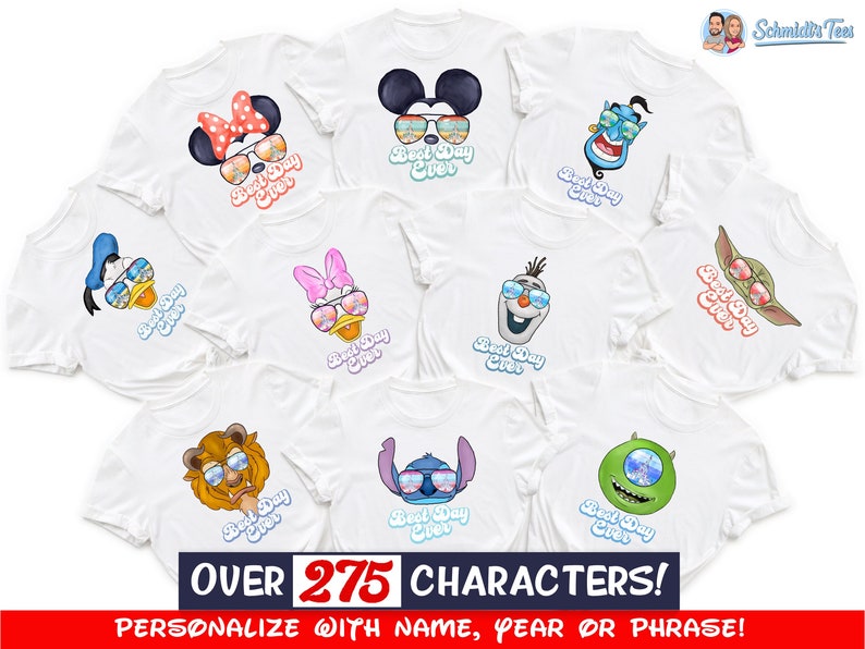 Disney Family Shirts, Personalized Disney Family Sunglass Shirts, Family Disney Character Sunglass Shirts, Custom Disney Family Vacation