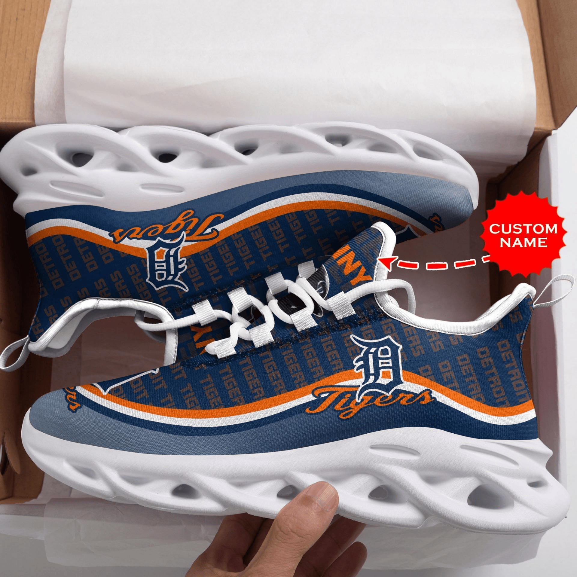 Detroit Tigers Custom Name Max Soul Shoes