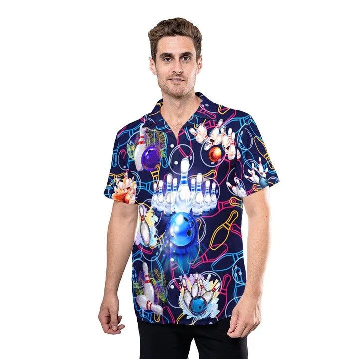 Cool Bowling Hawaiian Shirt, Good Time Roll Bowling Hawaii Shirt Men Women