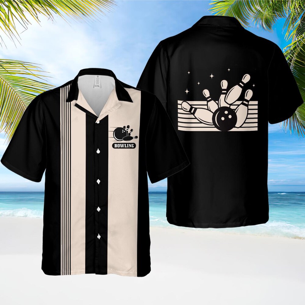 Personalized Retro Bowling Hawaiian Shirt, Custom Name Button Down Shirt, Matching Bowling Team Shirt, Bowling Lover Gift, Bowler Shirts Your Style, Your Statement
