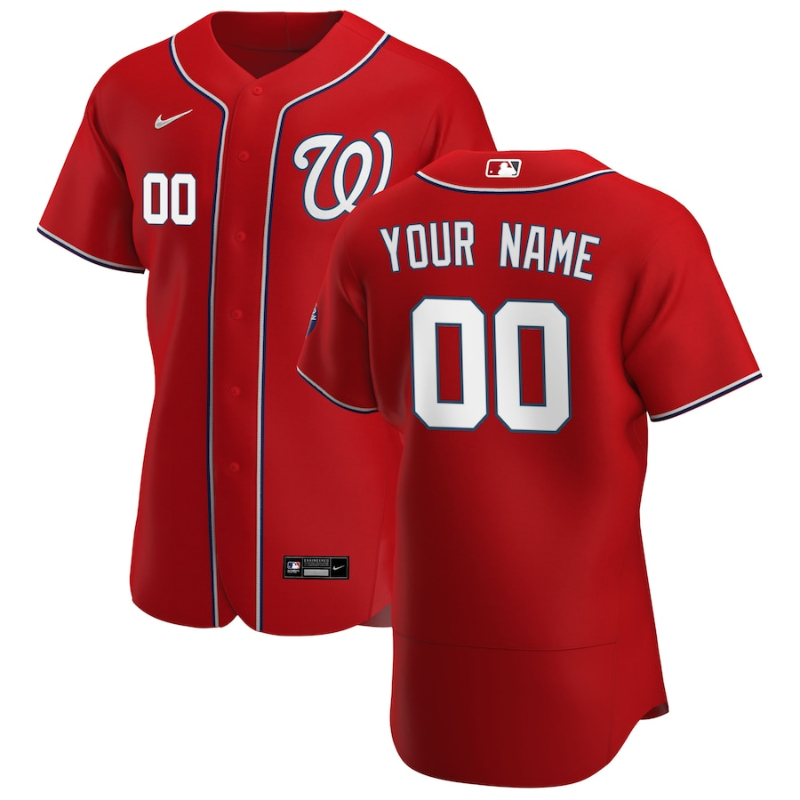 Washington Nationals Scarlet Custom Jersey 2022 Unisex Pro Official