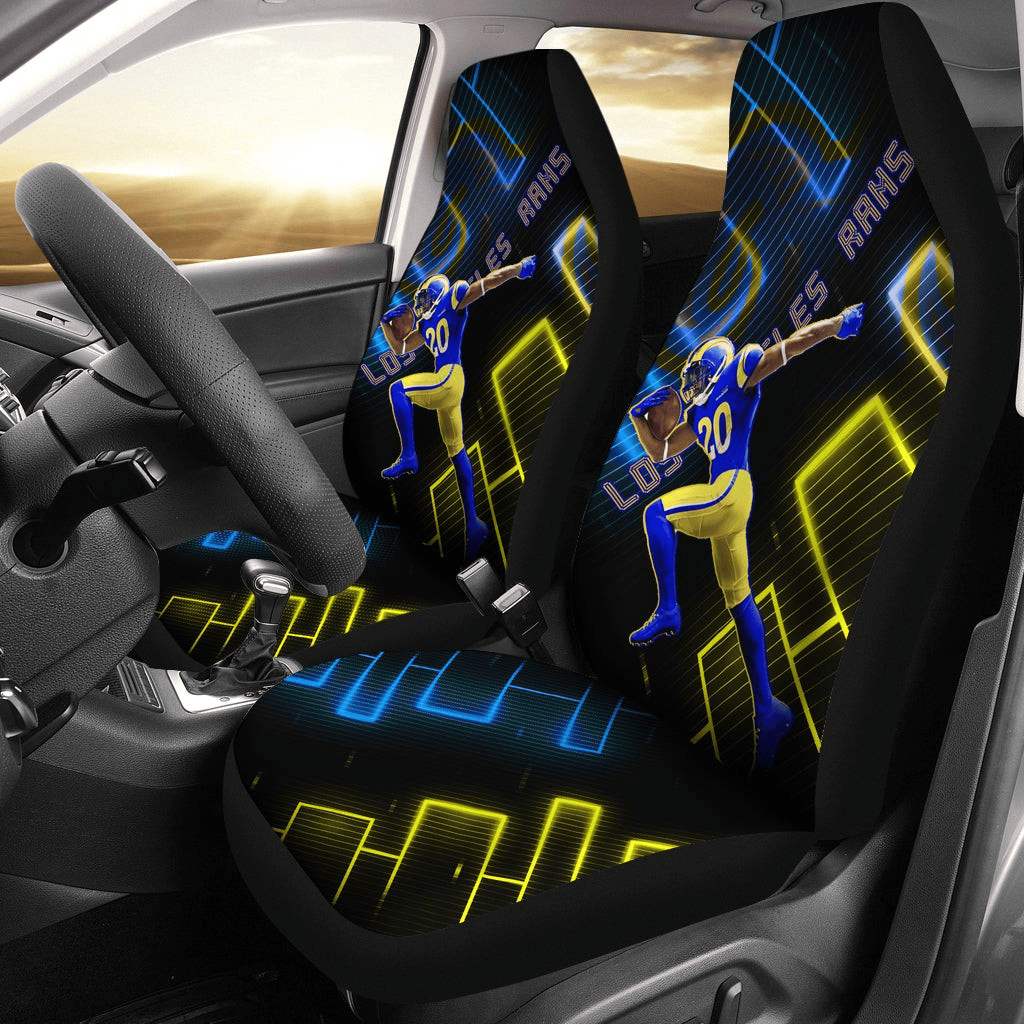 Los Angeles Rams American Football Team Cool Jalen Ramsey Running Electronic Car Seat Cover Set CSC5717