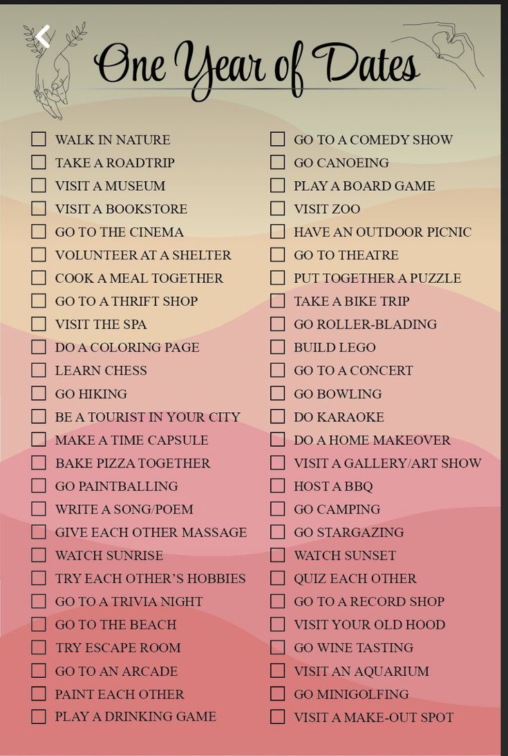 Date Night Checklist Ideas 05022539