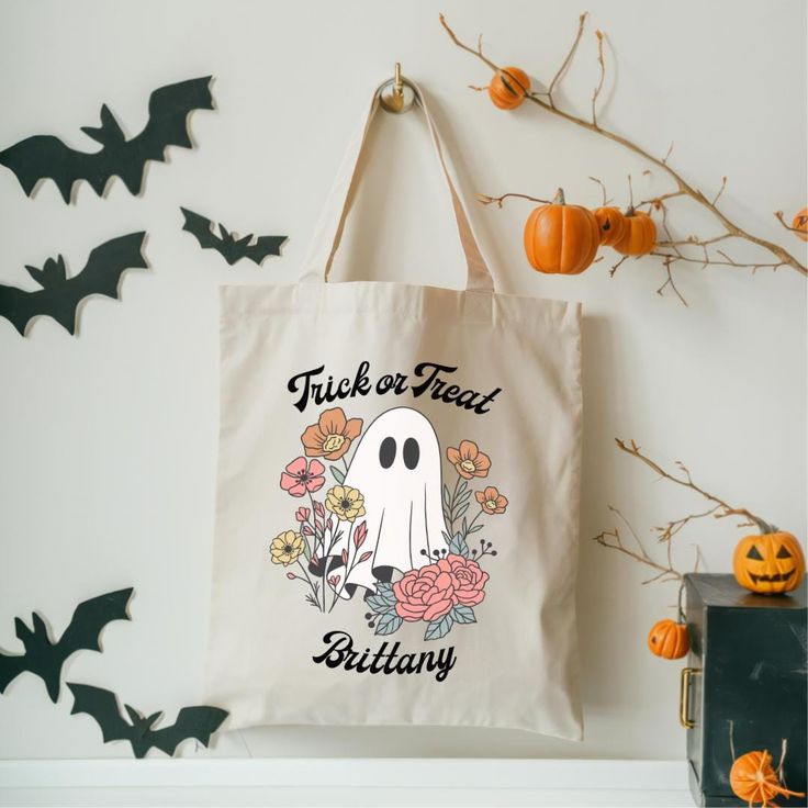 Personalized Trick or Treat Bag Halloween Candy Bag Custom Trick or Treat Bag Halloween Tote Bag Trick or Treat Tote Custom Halloween Bag N0610, Best Tote Bags Ideas, Cute Tote Bags Ideas, Tote Bag Design Ideas, Girls Tote Bag, Best Canvas Tote Bags Ideas