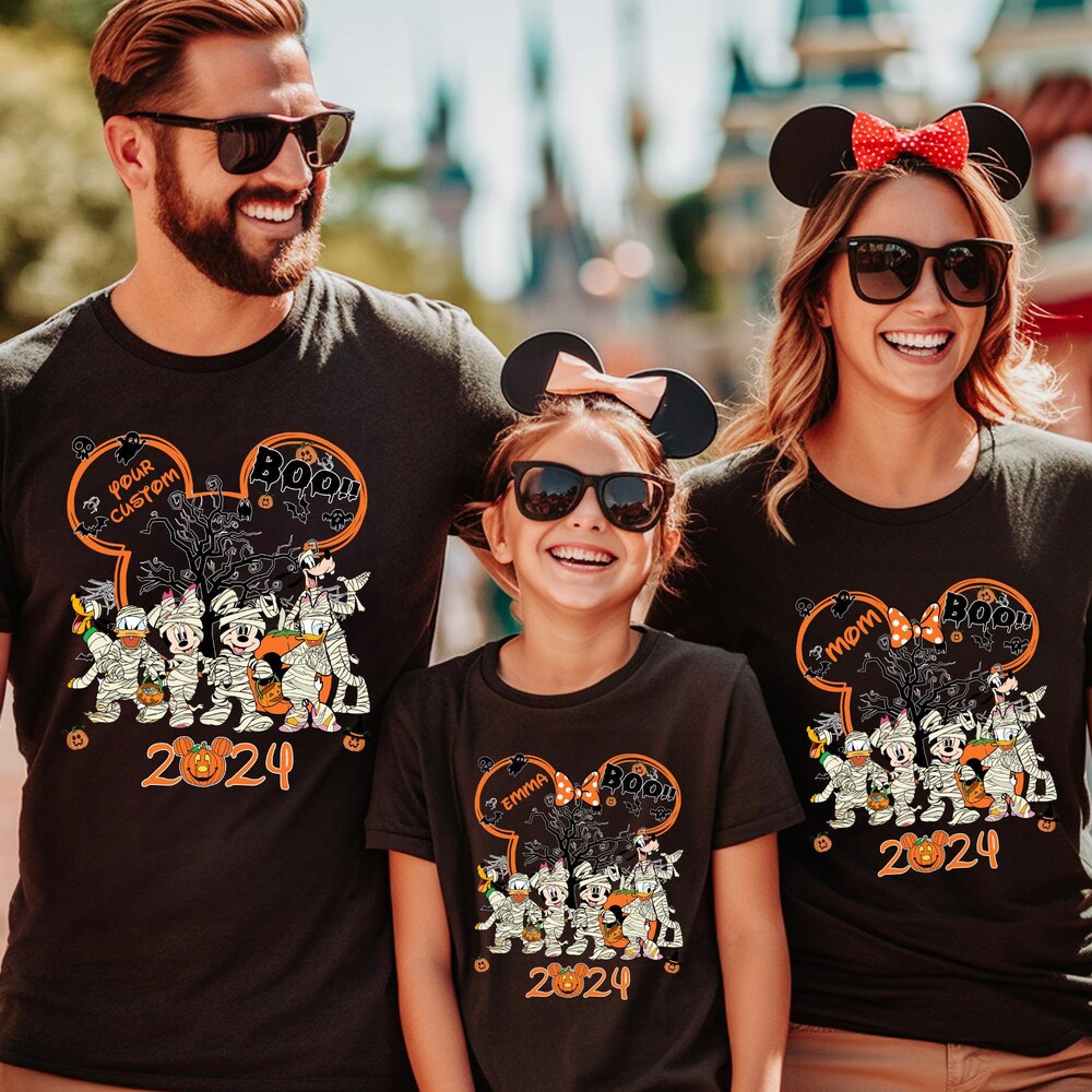 Custom Mickey And Friends Halloween Shirt, Custom Disney Family Matching Shirts, Disneyland Halloween Shirt, Disney Halloween Family Shirt x Trending 2024 X Decanow