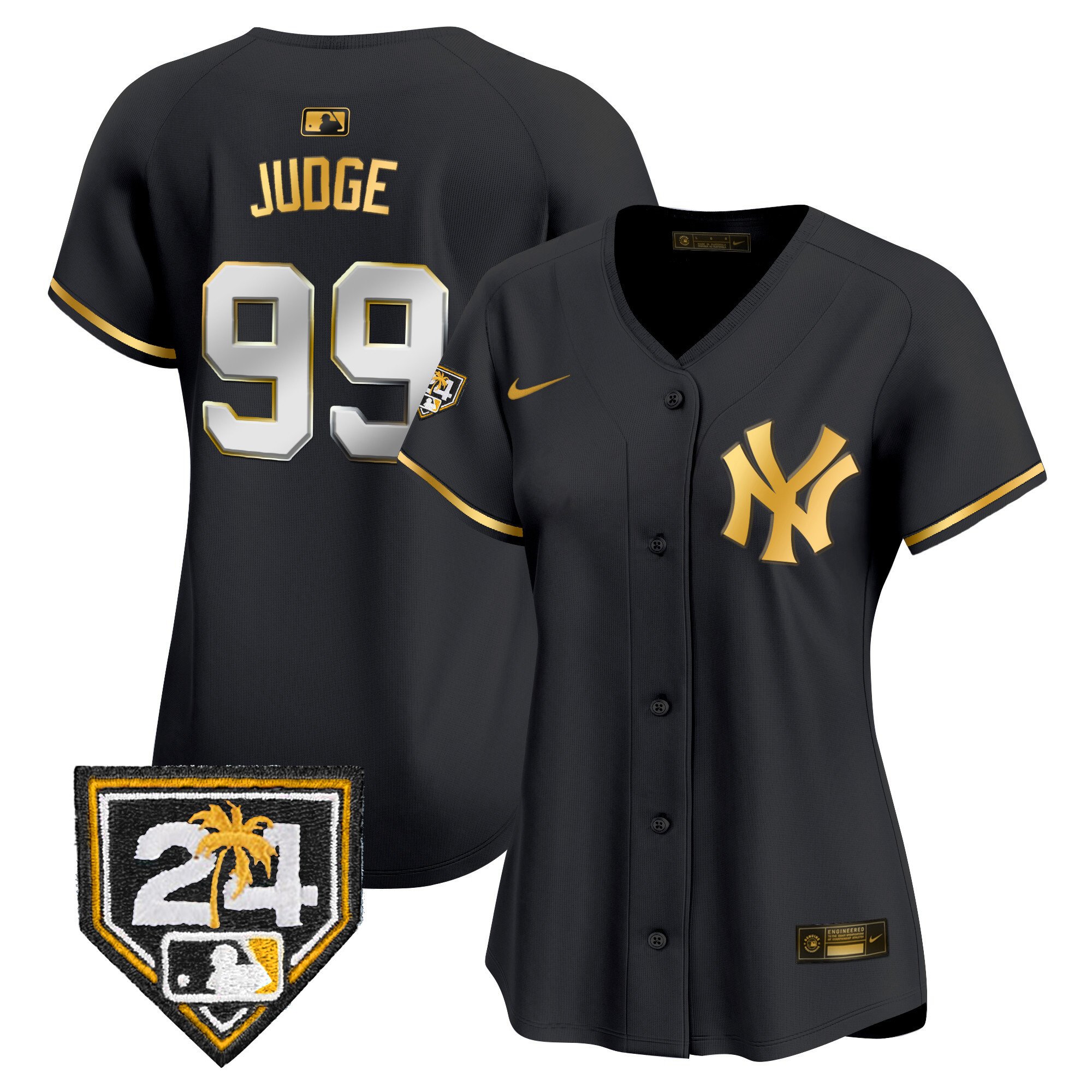 Women’S New York Yankees 2024 Spring Training Patch Vapor Premier Limited Jersey – All Stitched