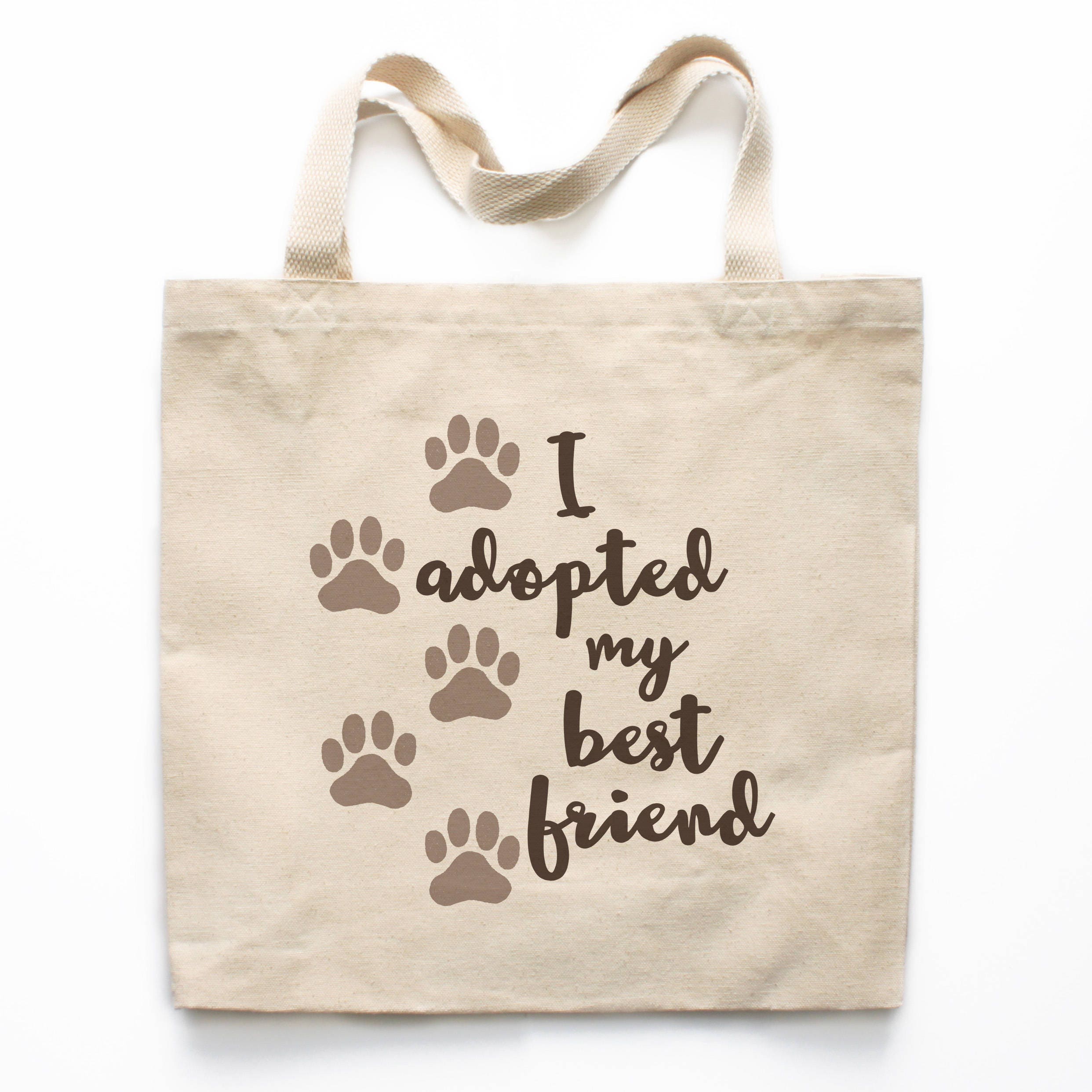 Pet Canvas Tote Bag, Animal Rescue Love Tote Bag, Adopt Don’t Shop Pet Gift Canvas Bag, Market Bag, Shopping Bag, Reusable Grocery Bag 0161